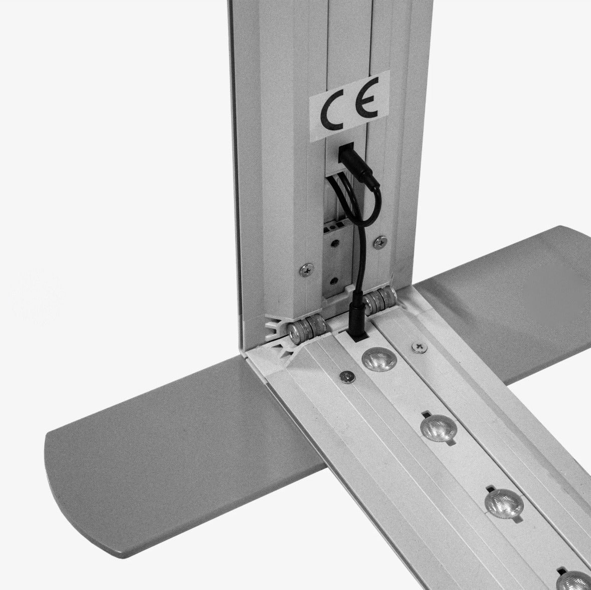 Pied plat et rail LED du caisson lumineux