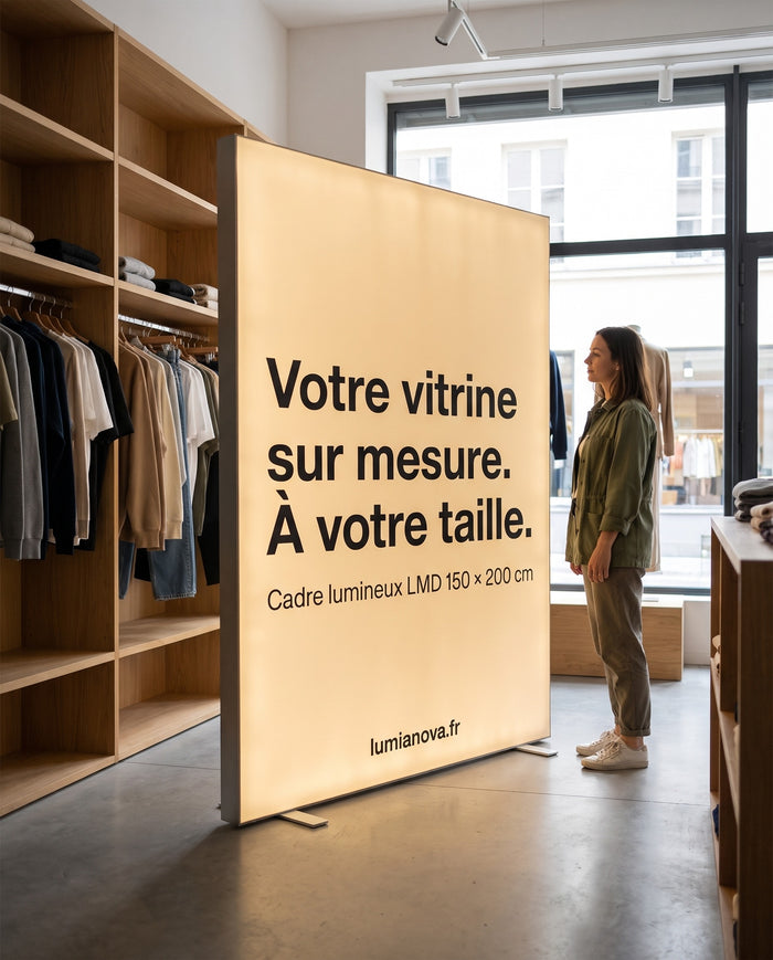 Mur lumineux autoportant sur mesure